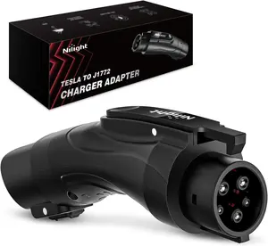 Nilight Tesla to J1772 Adapter 48A 250AC, Fit for All J1772 EVs All J1772 EVs, Portable Charger Adapter Compatible with Tesla Destination Charger Mobile Connector Wall Connector