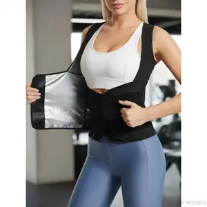 Women's Adjustable Velcro Sauna Tank Top, Tummy Control Sleeveless Sauna Top for Women, Workout Gym Exercise Clothing, Sports Sauna TopXXALUE BAZAAR11