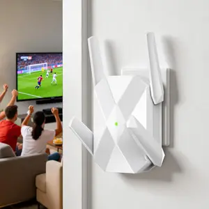 2026 AX3000 WiFi 6 Extender, WiFi Extender Signal Booster for - Band (2.4G/5.8G), Gigabit Ethernet Port,Up to 12,000 Sq.Ft. & Support 99+  Devices Easy Setup &  Speed (White)