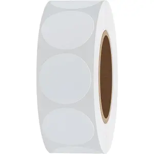1000Pcs 1 Inch White Circle Dot Round Coding Self-Adhesive Stickers for Yard Garage Sale Price Marking Classroom Office Inventory Organizing Moving (White)