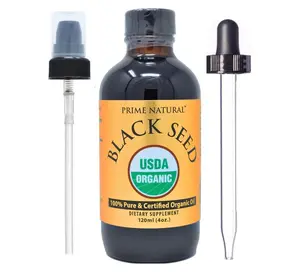 Organic Black Seed Oil 4oz USDA Certified Cold Pressed Unrefined High Thymoquinone 1.7% Vegan Omega 3 6 9 Antioxidant Turkish Origin