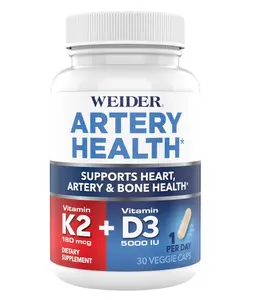 Weider Vitamin K2 & D3 - 30 Veggie Capsules | For Heart, Immune, & Bone Support, Vegan