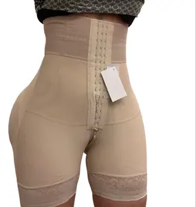 Luna Daily Use High Compression Short Shapewear with Central Zipper Detail Beige Color for Versatile Styling Womenswear