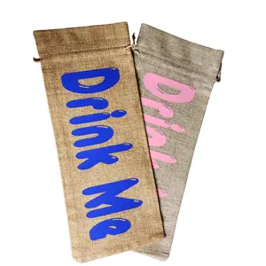 Drink Me Wine Gift Bag - Unique Design for Wine Lovers Vinyl Colorful