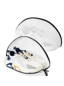 LMMAKE Premium Polyester Mesh Bag for Shoes & Sneakers 1/2pcs Multi-Protection Wash Laundry Net with Durable Zipper for Travel Daily Use Breathable Snag-Free Design Optimal Cleaning Function