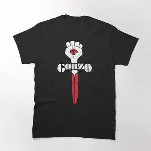 Gonzo Symbol Hunter S. Thompson T-Shirt - Bold and Unique Design Celebrating the Iconic Journalist and Writer, Perfect for Fans of Gonzo Journalism