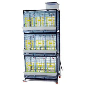 Chicken Cage - 3 Layer H: 22" - 3-Layer Poultry Cage (22" Height) for Large Bird Housing