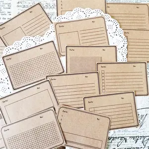 16pcs Self-adhesive Sticky Notes, Background Paper Scrapbook With Lines, Memo Pads For Student Stationery