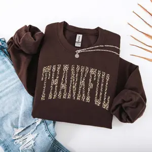 Thankful Leopard Print Sweatshirt, Cozy Thanksgiving Outfit Sweatshirt Thankful Thanksgiving Shirt, Thanksgiving Party trendy outfits gift for her - LORA ATCHER