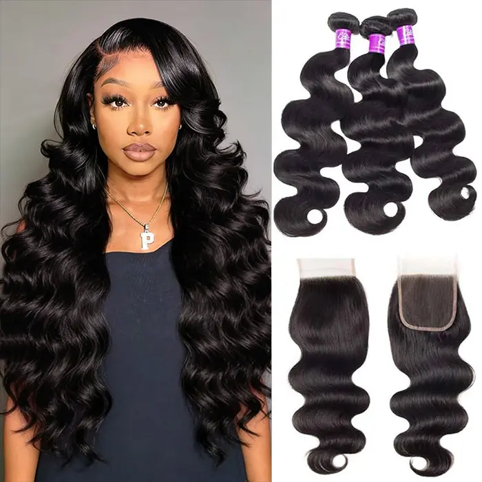 Celie Hair 12A Human Hair Straight & Body Wave& Deep Wave Bundles With 5×5 HD Lace Closure Best Quality Virgin Hair