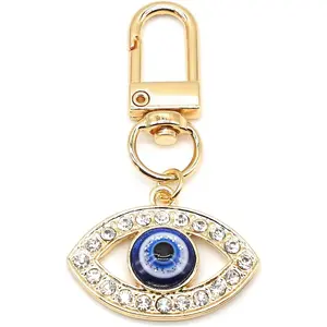 Hypes Inventory Blue Evil Eye Keychain, Alloy Resin Nazar Amulet Charm, Lightweight Protection & Good Luck Accessory for Bags, Cars
