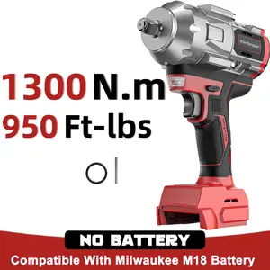 Cordless Impact Wrench 1/2 inch for Milwaukee 18V Battery, 950FT-LBS(1300N.m) Impact Driver High Torque Brushless Electric Impact Gun Includes LED Work Light Variable Speeds for Car/Truck RV/Mower