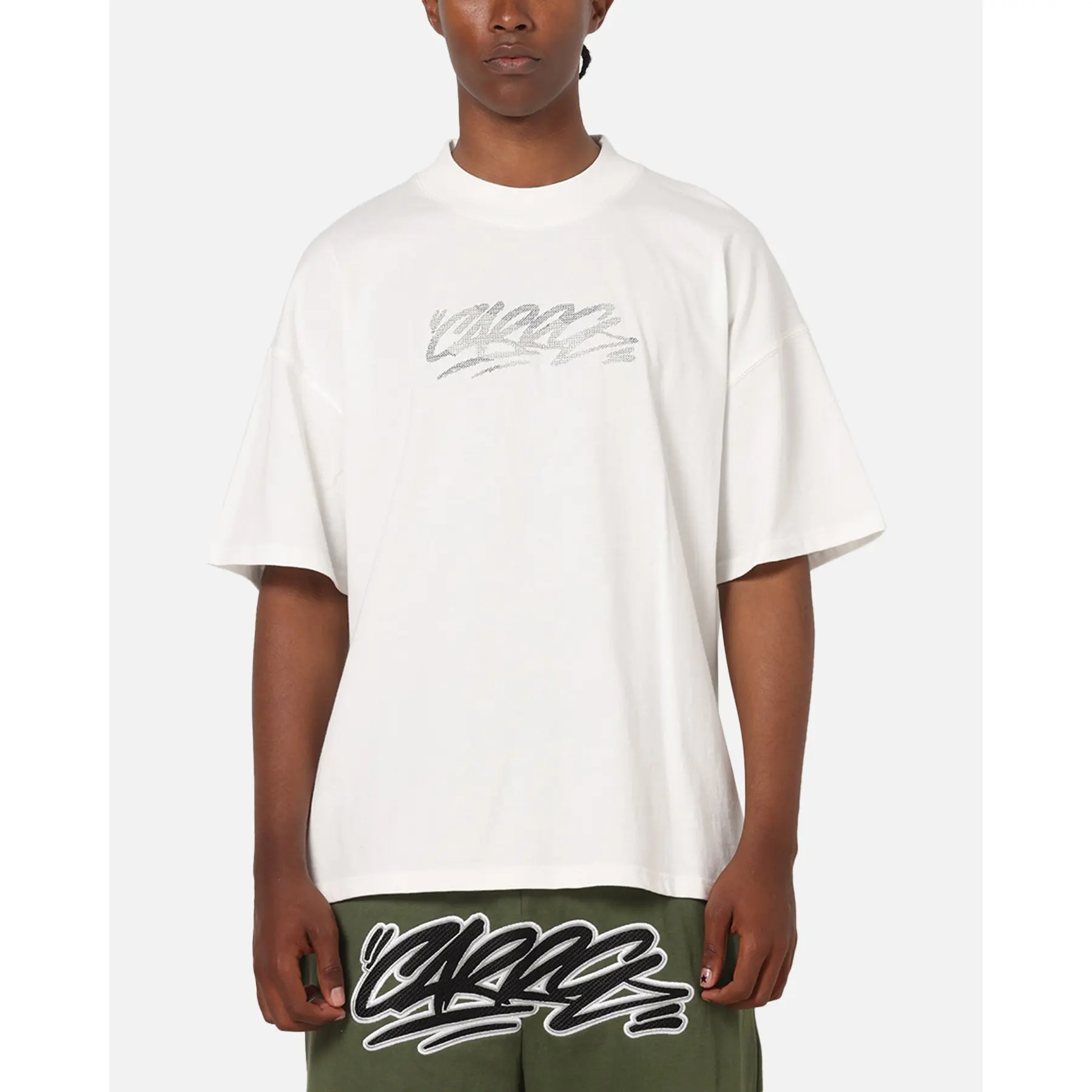 Carre Cross Stitch T-Shirt Off White