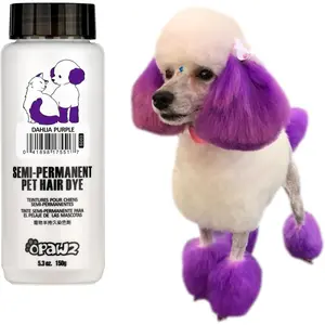 Semi-Permanent Dog Hair Dye, Food-Grade Pigment Dog Dye, Non-Toxic Pet Hair Dye for Dogs, Cats and All Pets Can be Bathed (Dahlia Purple)