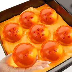 Valentine's Day Collectible Gift for Boyfriend | 7Pcs 76MM/3 Inches Oversized Crystal Acrylic Glass Seven Star Ball Transparent Decor Toy Ball,Preferred for Anime Collectors,with Unique Delicate Gift Box.