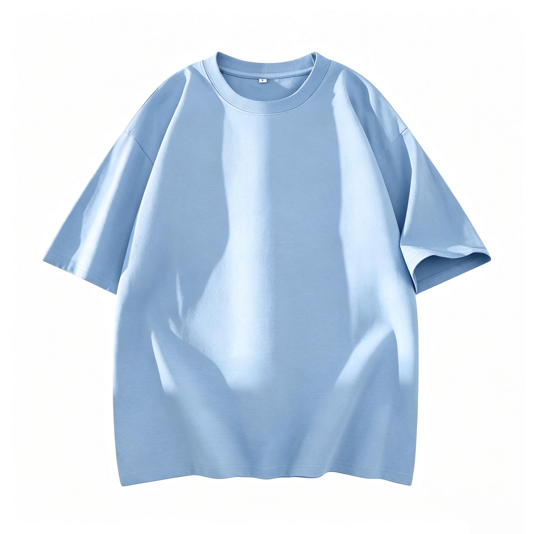 Oversized Plain Crew Neck T-Shirt, Unisex Loose Fit Basic Short Sleeve Tee, Casual Solid Color Minimalist Top For Men Women