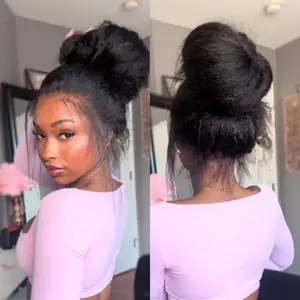ISEE HAIR Kinky Straight 360 Glueless Lace Wig - Pre-Cut Lace, Invisi Draw-Strings, InvisiFit Strap, Wear-Go Design - #ISEECrochetNewArrivals #SummerVibes, Kinky Straight Wigs