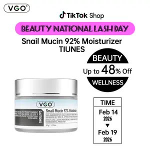 VGO Spring Glow Up Snail Mucin 92% Moisturizer Daily Face Gel Cream for Dry & Sensitive Skin, 50g / 1.76oz  Hydrate Nourishing Serum -A
