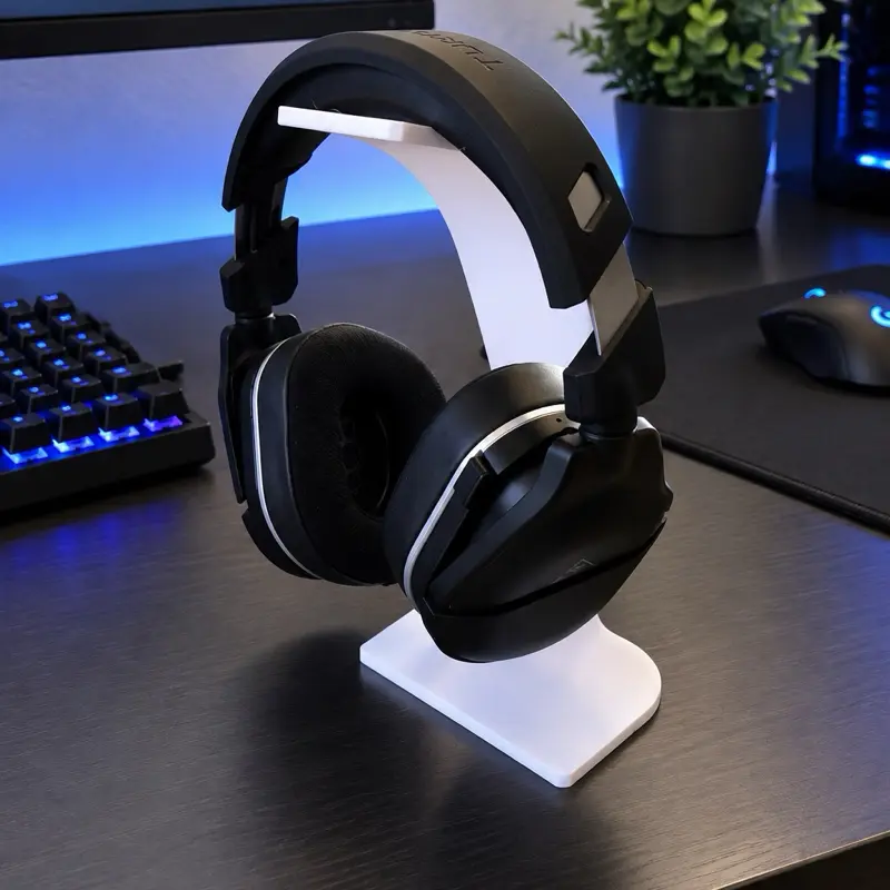 Desk Headphone Stand, Modern Gaming Headset Holder, Space-Saving Organizer