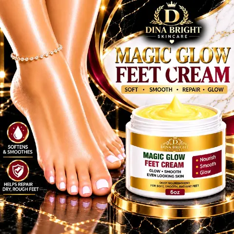 Magic Glow Brightening Feet Cream – Softens Dry, Rough & Cracked Heels .