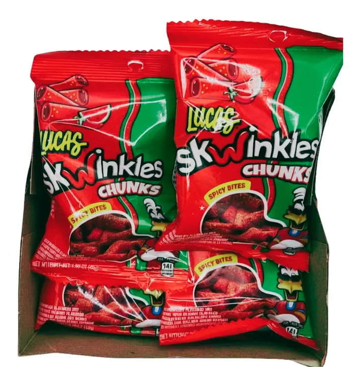 Lucas Skwinkles Chunks Watermelon Chamoy Mexican Candy 6 Pack