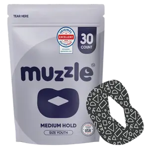 Muzzle Ultra Breathable Sleep Tape for Youth – Medium Hold (30 Count)