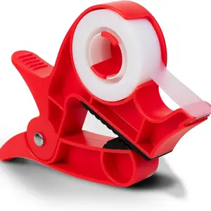 Wrapping Paper Clamps - 2 Gift Wrapping Paper Holder Clamps with Integrated Tape Dispensers, Simple Gift Wrap Table Clamps,