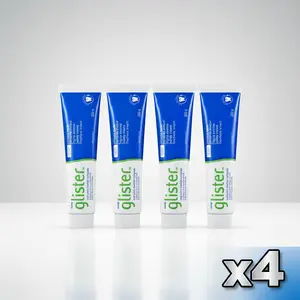 4 Pack Glister Multi-Action Fluoride Toothpaste – Deep Clean Toothpaste for Strong Teeth & Fresh Breath Oral