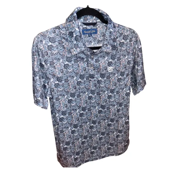 Panhandle slim Navy Paisley Polo☑️