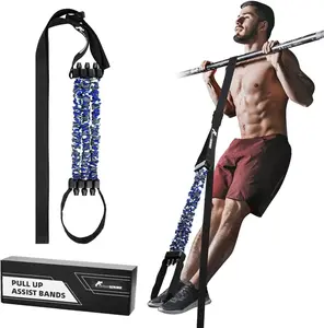 Pull Up Assist Band System - Adjustable Elastic Resistance Band for Chin-ups with Anti-Snap Closure, Designed by USA, Shipped from USA