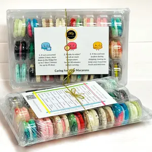 24-Pack Surprise Me Macaron Set with Flavor Guide – Assorted Gourmet French Macarons, Kids Gift, Party Treats, Dessert Box