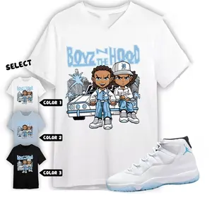 11 Legend Blue Graphic Tee, Boyz N The Hood Huey Riley T-shirt Match 11s Legend Blue Sneaker