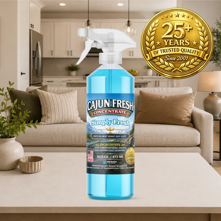 Cajun Fresh Concentrated Air Freshener (SBCF260) - Simply Fresh Fragrance, Professional Odor Neutralizer, Home Care Deodorizer Spray