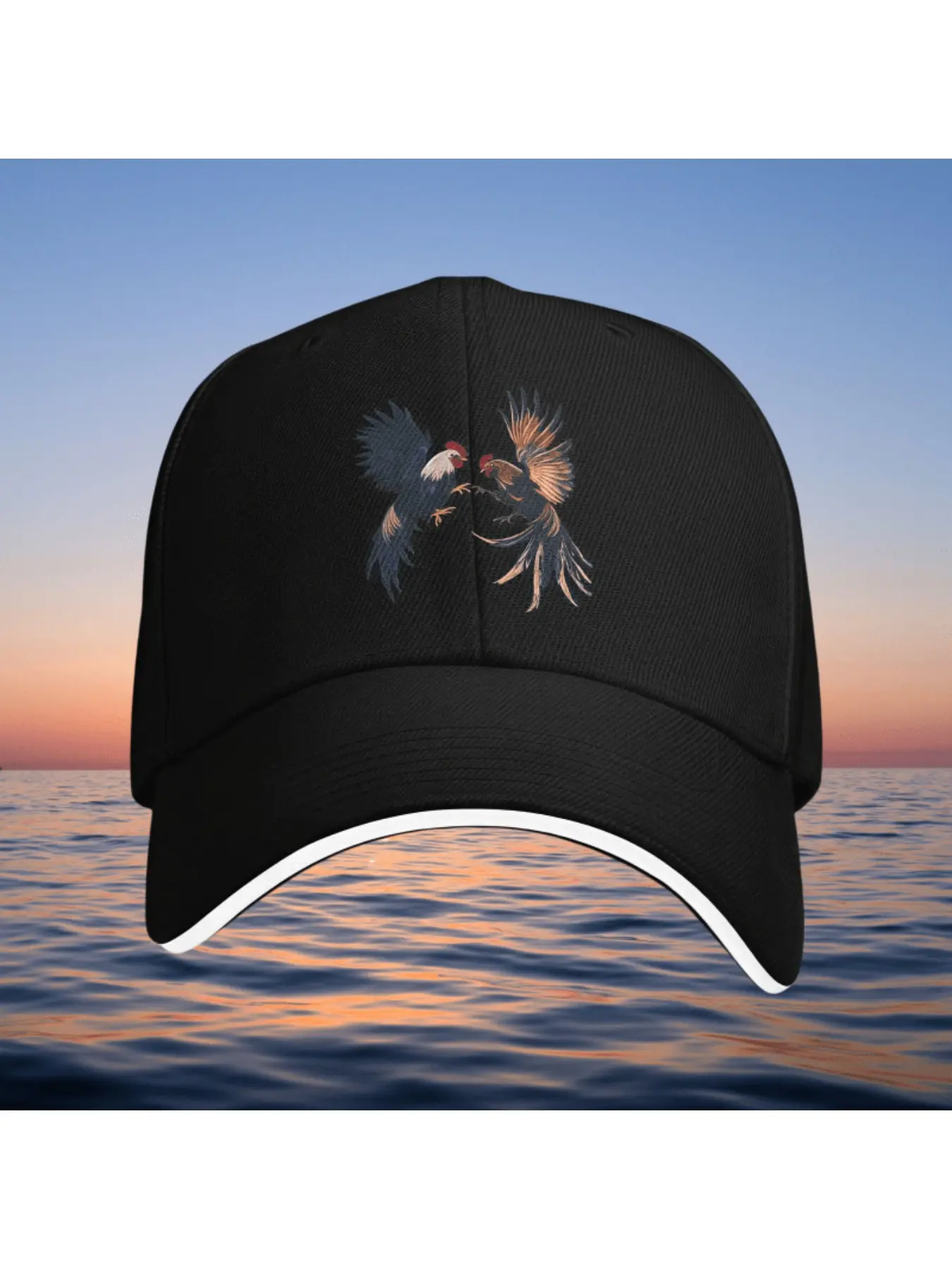 1pc Fashionable 3D Rooster Print Baseball Cap, Summer Sports Cap, Breathable Mesh Design for Golf And Outdoor Sports