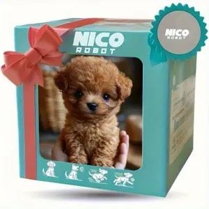 New Realistic Robotic Dog Plush Toy – Interactive Puppy That Walks, Barks & Wags Tail, Adorable Smart Pet Toy for Kids & All Ages, Perfect Christmas Gift for Dog Lovers and Family Fun