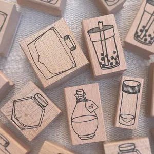 Wooden Handle Rubber Stamp - Ink Swatching Stamps (Saiko Exclusive!)