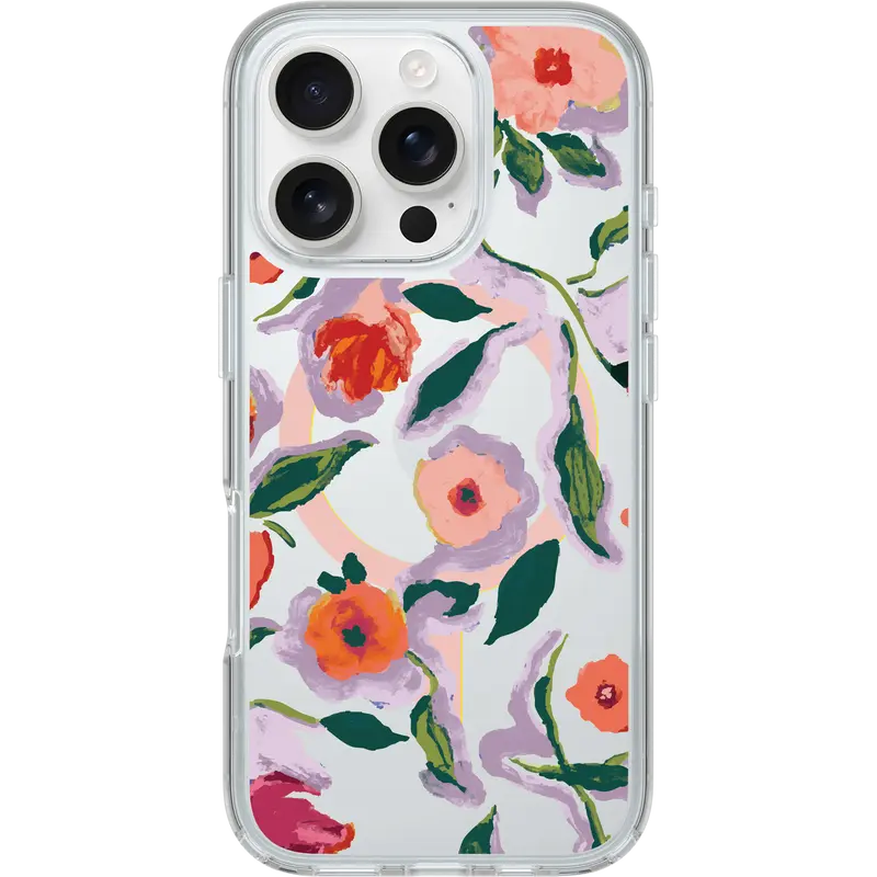 OtterBox iPhone 16 Pro Case Symmetry Series Clear for MagSafe Confetti of Blossoms