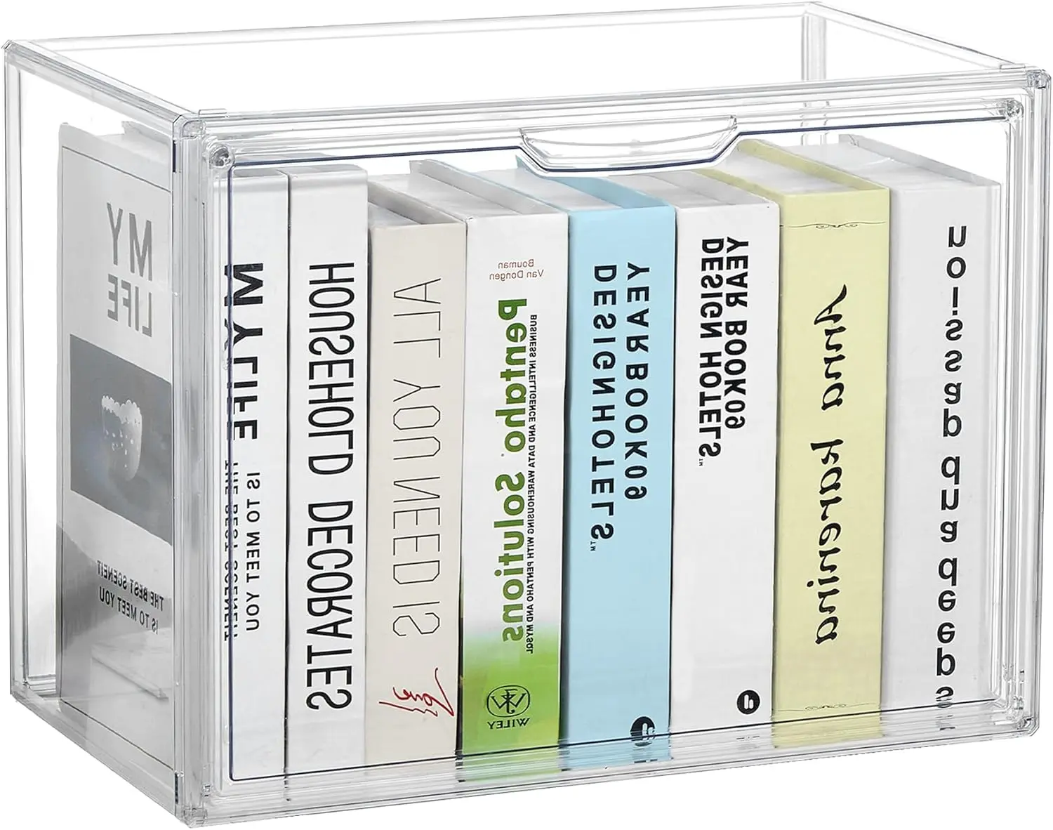 Cube Storage Organizer  Book Case Display Case Box Stackable Book Storage Containers With  Door Clear Plastic Portable Organizer For Living Room Bedroom 1 Pack