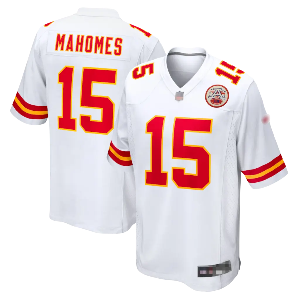 Men's KC Pro Football Fan Apparel - Mahomes #15 & Any Name Custom Game Day Jersey - US Stock