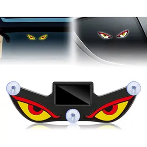 Car Rear Window Dynamic LED Display Vampire Devil Eye Emoji Panel, Auto Decorative Light, Car Interior Ornaments