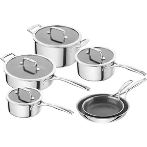 ZWILLING Peak 10-pc Stainless Steel Ceramic Nonstick Dual Performance Cookware Set