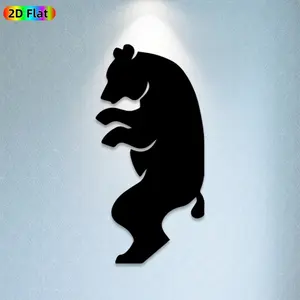 1pc Bear Silhouette Metal Wall Art, Dynamic Bear Statue Mural, Ideal Gift for New Year, Easter, Wildlife Decor Enthusiasts, Weather-Resistant Metal Wall Decor Wall Sculptures, Perfect for Outdoor Fence & Indoor Wall Bear Enthusiasts