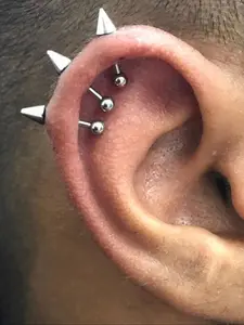 Men's Stainless Steel Stud Earrings Set, Waterproof Anti-Rust Hypoallergenic, Street Style Punk Rock Rivet Design, Daily Wear Accessories