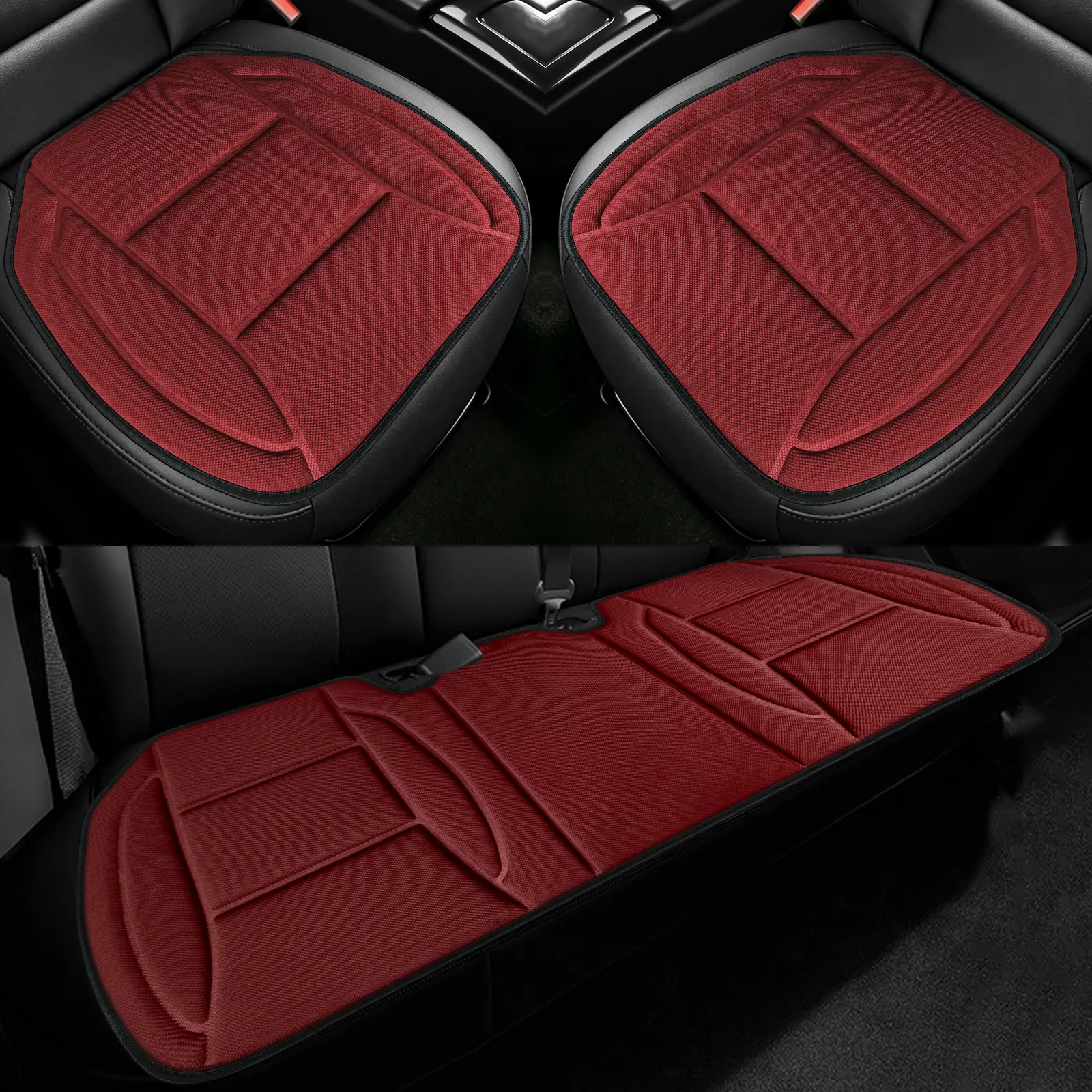 High Density Foam Car Seat Covers,Bottom Seat Covers for Cars Include 2 Pair Front Driver Seat Pad Mat and 1 Rear Bench Cover for SUVs,Cars,Sedans