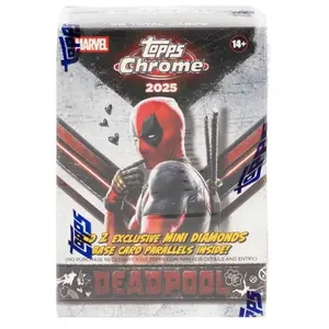 2025 Topps Deadpool Chrome Blaster Box (7 Packs Per Box, 4 Cards Per Pack)