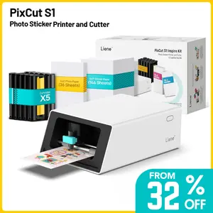 Liene PixCut S1 Photo Sticker Printer & Cutting Machine - All-in-One Sticker Maker Machine for DIY Crafts, Custom Labels & Gifts, Thermal Dye-Sublimation, 300 DPI Prints, Precise AI Auto-Cutting, AI Design App Support,TikTokShopDealsforYouDays, SummerWins