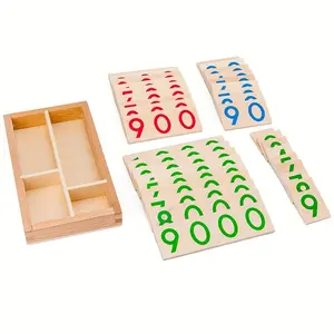 Wooden Number Cards 1-9000, Montessori Math Learning Toy, Color Matching Educational Tool for Preschool Kids, Math Learning Tools