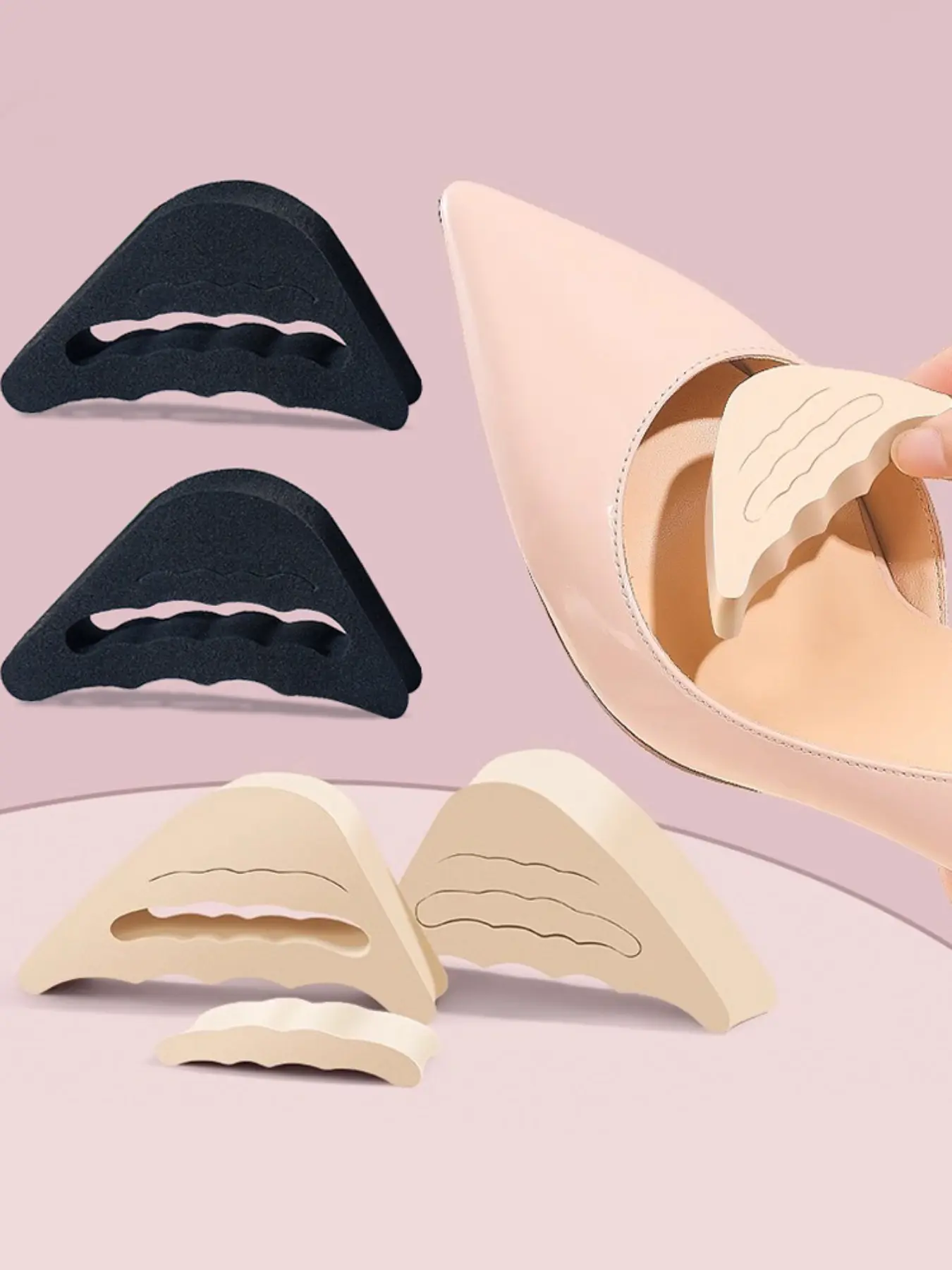 4pcs of Sponge Front Foot Inserts, Shock Absorbing Insoles, Shoes Insole for Women'S High Heels, Designed to, Shoe Size, And Serve As Protective Fillers And Shoe Additions