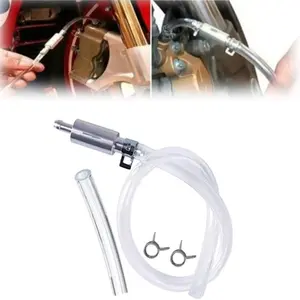 Brake Bleeder Hose,One Way Check Valve Tube Bleeding Tool Kit for Car Motorcyle Clutch, 2025 Upgraded Universal Brake Fluid Bleeder Kit for Hydraulic Brake System, Soft Tube with Metal Clips