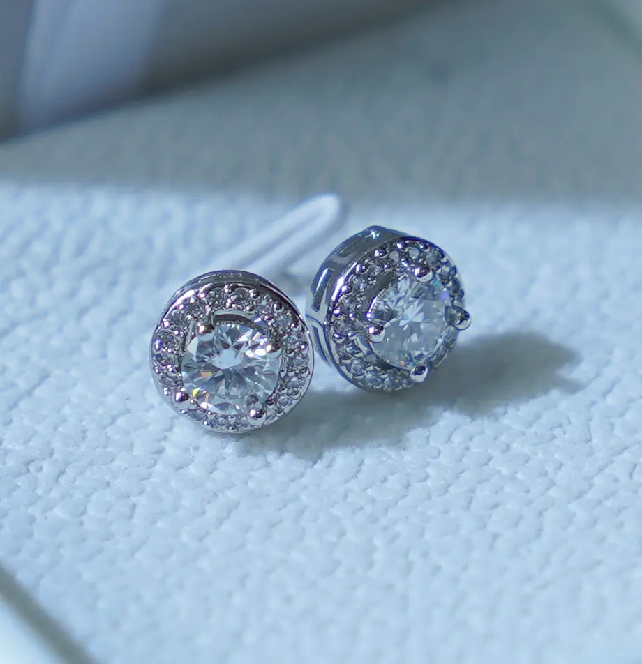 【ED008】 Safe Round Bead Stud Earrings - Full Set Fashion Costume Jewelry, Daily Wear Accessory